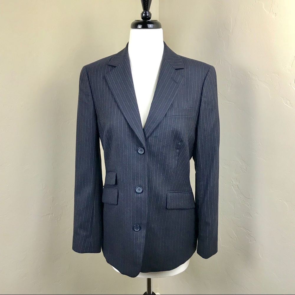 Brooks Brothers "346" Grey Pinstripe Wool Blazer